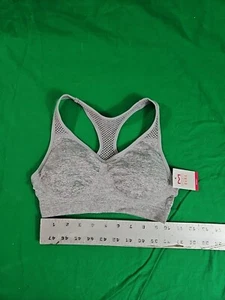 Girls MAIDENFORM Self-Expressions Girl Large Racerback Sport Bra Mesh Back Gray - Picture 1 of 3