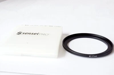 Sensei Pro 67-77mm step up ring aluminum knurled, Unused in Case - Image 1 of 3