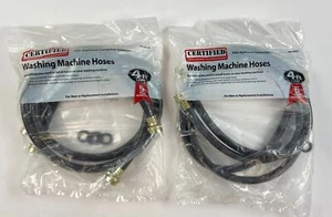 Certified Appliance Washing Machine Hose Black 4 ft 2-Pack in Total 4 - Picture 1 of 6