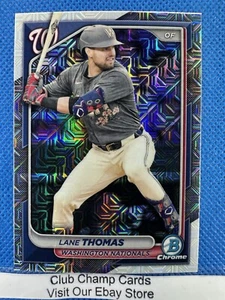 2024 #75 Lane Thomas Bowman Chrome Baseball Mega Mojo Refractor Nationals - Bild 1 von 2