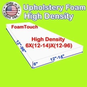 Cojín de espuma para tapicería FoamTouch® 6"" X (12""-14") X (12""-96") corte personalizado firme - Imagen 1 de 1
