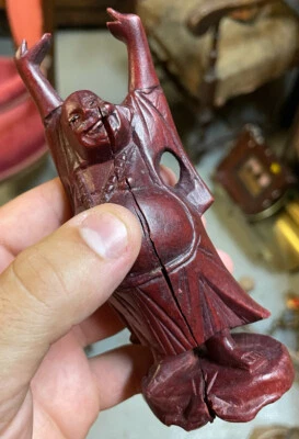 Bouddha Ancien Bois Sculpté Chine China Chinese - Photo 1/4