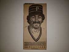 Jose Gonzalez 1977 Pittsburgh Post Gazette Pirate Portraits Card RARE!
