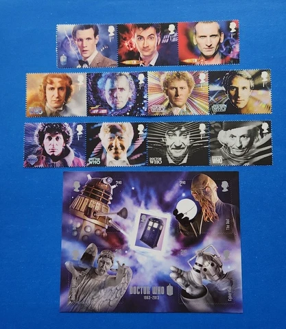 Great Britain Stamps, Scott 3143a-3151a, 3152 Complete Set MNH, Folded Cover