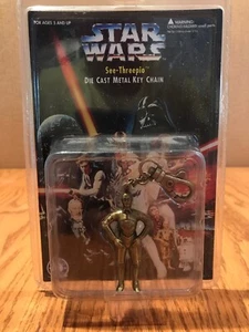 Star Wars 1996 Placo Toys Die Cast Metal Keychain C3PO See-Threepio - Picture 1 of 2