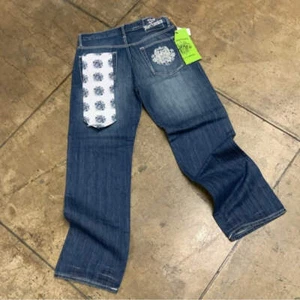 Men's Live Mechanics Blue Sandblast Denim Pants NWT - Picture 1 of 2