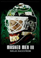 10-11 Between The Pipes Masked Men Emerald #MM37 Niklas Backstrom 1/1 (re 92387)