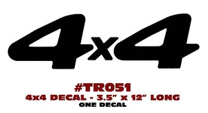 TR051 FORD 4x4 DECAL - 3.5" TALL x 12" LONG - ONE DECAL - Foto 1 di 1