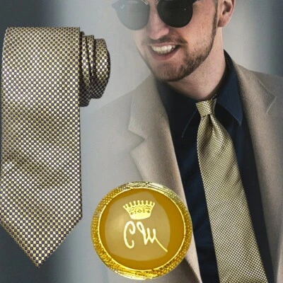 CORBATA DE SEDA TEJIDA DE LUJO CONDESA MARA, NUEVA CON ETIQUETAS Foto 1 de 4