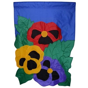 28" x 42" Bunch Of Pansies Decorative Hanging Flag Party/Lawn Decoration - Picture 1 of 2