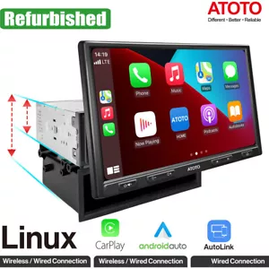 ATOTO F7XE DAB+ 10.1" Autoradio 1 DIN GPS NAVI Wireless CarPlay & Android Auto - Foto 1 di 11
