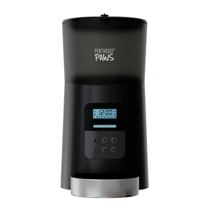 Penthouse Paws® 6L Automatic Cat Feeder w/ LCD Panel Black /Stainless Steel - Picture 1 of 9