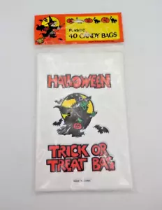 Borse vintage per trattamenti di Halloween 40 sacchetti di plastica 2 stili nuove con scatola - Foto 1 di 4