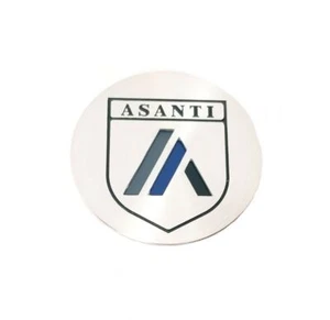 Asanti 2 1/4" (57mm) OD Machined Silver/Black Wheel Center Hub Cap Logo/Sticker - Picture 1 of 5