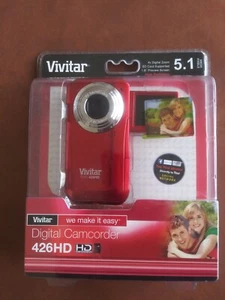VIVITAR DVR 426HD Handheld Digital Camcorder Red DVR426 HD NEW SEALED - Picture 1 of 6
