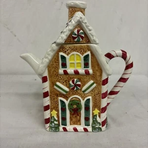 NATALE CASA PAN DI ZENZERO CARAMELLE CANNA TEIERA POTPOURRI DISEGNI DIPINTI A MANO - Foto 1 di 13