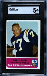 Big Cat Ernie Ladd 1962 Fleer #86 SGC 5 Chargers HOF WCW NWA WWF Grambling