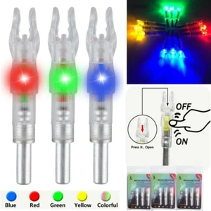 3/6/12Pcs Automatic LED Lighted Nocks Archery Arrows ID 6.2mm Arrow Nock Tail - Picture 1 of 23