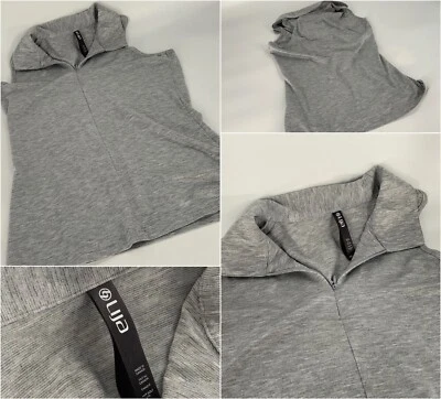 Camisa polo sin mangas Lija para mujer S gris poli acetato 1/4 cremallera como nueva YGI D3-210 Foto 1 de 4