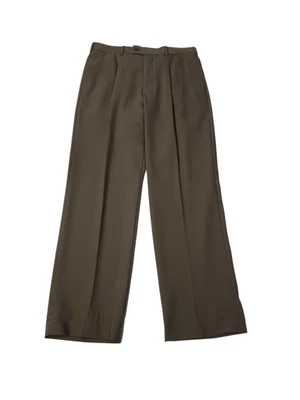 J. Ferrar Mens Classic fit Dress Pants 35 / 32 Brown Solid - Image 1 of 4