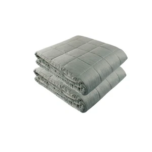 Hug Bud Weighted Blankets Silky Minky Grey - 60" X 80" - 30-lbs - Picture 1 of 5