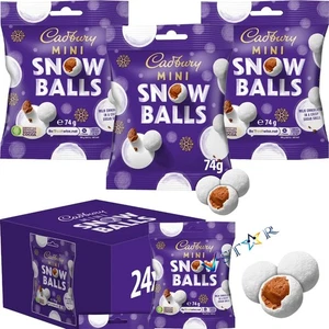 Snow Balls Cadbury Dairy Milk Chocolate Mini Bag 74g Xmas Treat - Picture 1 of 6