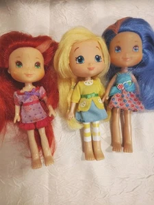 Vintage Strawberry Shortcake Berry Best Friends 6" Puppen 3 Stück von 2008 - Bild 1 von 9