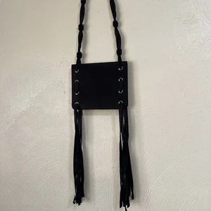 Renaud Pellegrino Black Satin Ribbon Crossbody Bag Purse - Picture 1 of 18