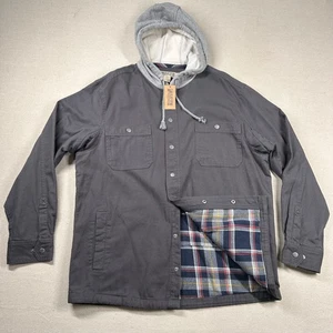 Duluth Trading Co Jacket Mens XL Fire Hose Flannel-Lined Hooded Canvas Limber - Picture 1 of 9