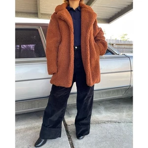 Jason Maxwell Faux Fur Sherpa Cozy Teddy Coat Oversized Medium - Picture 1 of 11