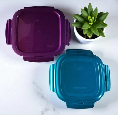 2 LocknLock Lock&Lock SQUARE Replacement Lid ONLY HPL970 Lunch Box& LLG245 Baker - Image 1 of 4