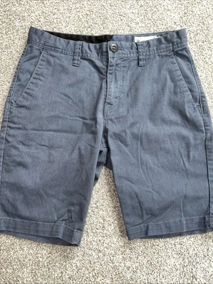 Volcom Chino Shorts 30 Gray Men 10 Inseam Missing Button - Image 1 of 4