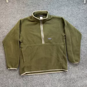 Vintage Patagonia Synchilla Marsupial 1/2 Zip Mens Large Green 25735 Rare - Picture 1 of 14