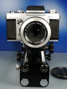 CUERPO DE CÁMARA SISTEMA MACRO TOPCON 58mm f3.5 LENTE Y RIEL JAPÓN - Imagen 1 de 9