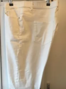 Fab JD Williams cream denim jeans slim leg size 18 with stretch waist - Picture 1 of 5