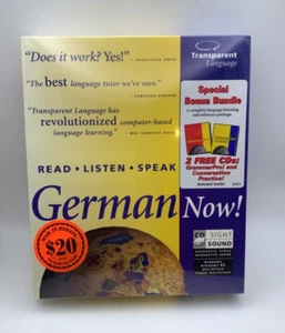 Transparent Language German Now! Learn German Software CD SEALED/NEW - Picture 1 of 5
