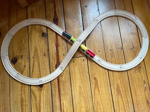 IKEA Lillabo 20pc. Wooden Toy Trains & Track Set 1607 1999 Boy Kids Room 24/02 - Picture 1 of 13