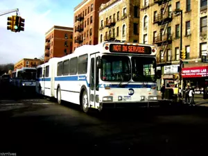5x7 COLOR PHOTO NYC BUS 2003 NEW-FLYER ARTIC #5711 DELIVERY BWAY-207 ST 12/4/03 - Picture 1 of 1