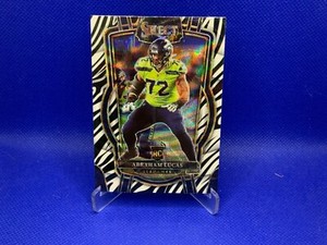 2022 Panini Select Football Abraham Lucas Rookie Club Level Blue Zebra SSP