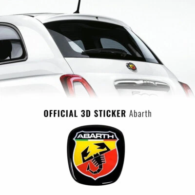 Adesivo 3D Logo Abarth Scudetto Ufficiale per Fiat 500 - Immagine 1 di 4