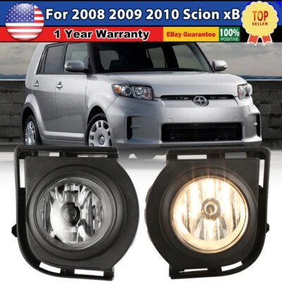 Fog Lights For 2008 2009 2010 Scion xB Lamps+Wiring+Switch Kit w/Bulbs Clear Len Foto 1 de 4