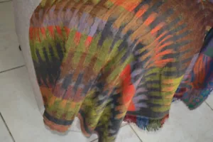 WERFEN BÖHMISCHE JAMAWAR DECKE 8-LAGIGES SOFA ~ 100 % KASCHMIR PASHMINA JAMAVAR - Bild 1 von 5