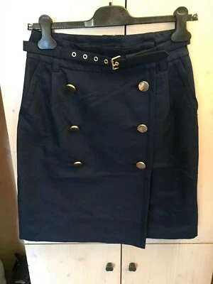 MARC BY MARC JACOBS GONNA BLU SCURO COTONE LUSSO ORIGINALE HARDWARE DORATO 8 US - Immagine 1 di 4