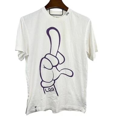 Camiseta grande LRG Limited Research Group vintage púrpura con gráfico de dedo levantado Foto 1 de 4