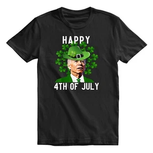 Feliz 4 de Julio Divertida Joe Biden Día de San Patricio Camiseta Para Hombres Mujeres Camisa Prenda para el torso - Imagen 1 de 9