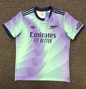 Adidas Arsenal F.C 24/25 Third Jersey Mens XL Aqua Purple Cooney Cross NWD - Picture 1 of 19