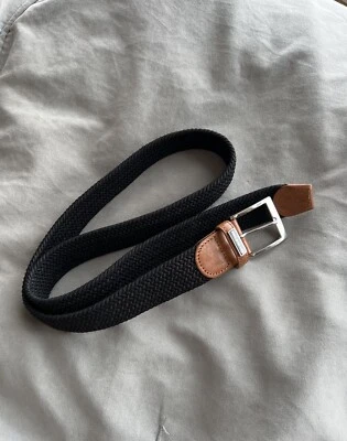 Cinturón tejido Paul Shark negro algodón y viscosa longitud 110 cm Foto 1 de 4