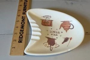Vintage Mid-Century Modern Ceramic Ashtray. "Tea Time". - Picture 1 of 6