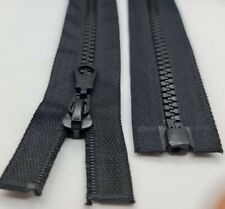 Black Chunky Plastic Zips No5  Open & Close End Moulded to Perfection 4 to 80 in