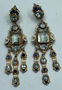 PERCOSSI PAPI 925 STERLING SILVER DROP DANGLE EARRINGS - Picture 1 of 4